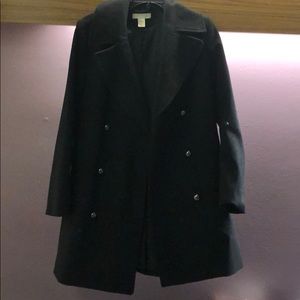 H&M wool coat blend small black